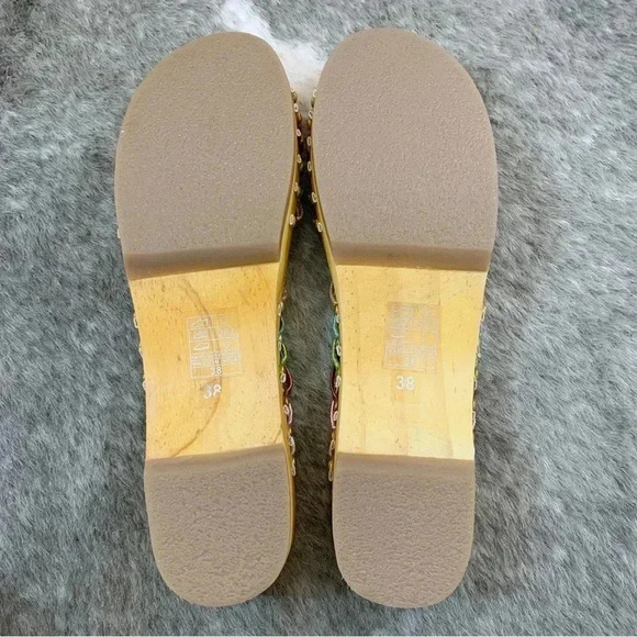 UO Rainbow Leather Strappy Slide Sandals - Picture 12 of 14